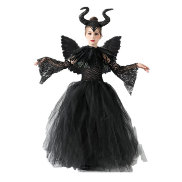 Déguisement Fille Maléfique TuTu Robe Costume Halloween